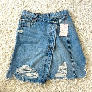 NWT Free People Jean Skirt surfs up